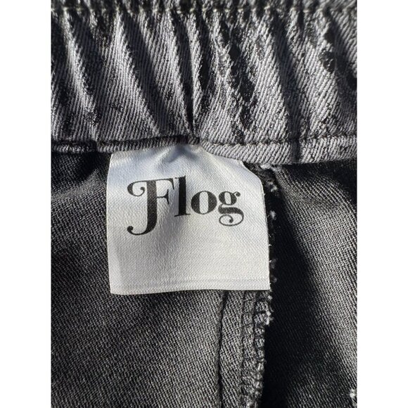 Bevy Flog Shely Women’s Sz 26 Black Gray Python Snake Pull On Pants - Picture 6 of 9